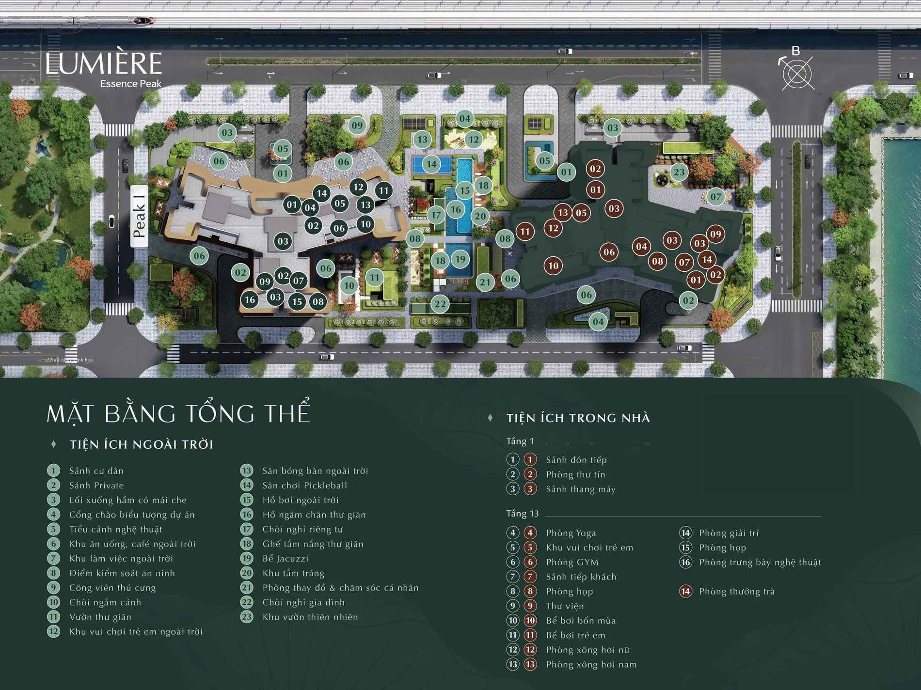 Tiện ích Lumiere Essence Peak Cổ Loa